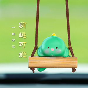 จี้รูปหมูการ์ตูน Ruijie ทำจากเรซิ่น สำหรับตกแต่งกระจกมองหลังในรถยนต์ - Product Image 3