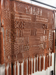 Tapisserie murale en macramé à franges rétro élégante, décorations pour une maison confortable - Product Image 6