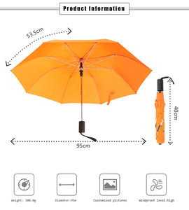 Parapluie promotionnel, parapluie personnalisé pas cher, parapluie coupe-vent, ouverture automatique et fermeture manuelle, parapluie pliable en 2 sections - Product Image 3