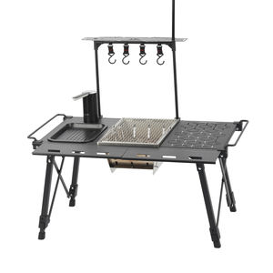 Équipement de plein air, table IGT multifonctionnelle réglable en hauteur, en aluminium, légère, portable, pliable, pour le camping - Product Image 1