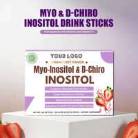 Poudre soluble en bâtonnets de Myo-Inositol et D-Chiro-Inositol pour femmes, en vrac, avec vitamines du complexe B, supplément nutritif quotidien portable