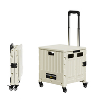 Chariot de courses portable 8038-1 PP, pliable, avec 4 petites roues