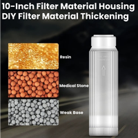 10 pouces translucide 250MM utilisé pour le remplacement des cartouches de filtre à eau à bille de chlore en résine