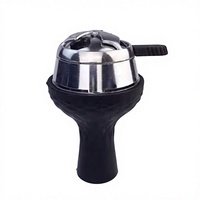 Accessoires spécialisés pour chicha : Séparateur de charbon arabe pour chicha, sans feuille de protection, chambre à fumée coupe-vent ; Cristal