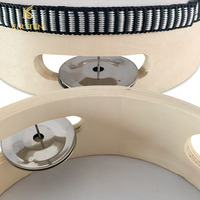 OEM Custom 4'' 6'' 7'' 8'' 10'' Wooden Hand Drum Wholesale Small Tambourine for Wedding Christmas