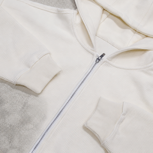 Sweat-shirt à capuche tendance entièrement personnalisé pour hommes et femmes, collection printemps-automne, en tissu gaufré doux et à la mode, vente en gros - Product Image 5