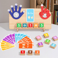Juego de Aprendizaje de Matemáticas Montessori de Madera para Bebés, Ábaco Educativo, Juguetes de Regalo para Niños y Niñas