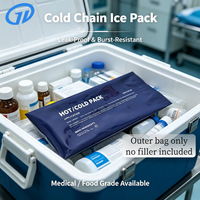 Pochette d'emballage pour chaîne du froid médicale, jetable, étanche, durable, laminée, à scellage thermique, sac vide pour pack de glace, adapté au remplissage de gel