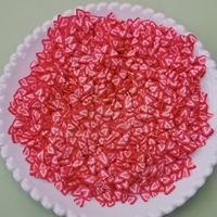 Rode aardbei klei schijfjes polymeerklei fruitversieringen voor sneeuwbolbekers en slime decoratie, harsinclusies schattige benodigdheden