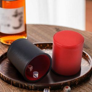 Felt Lined Professional <b>Dice</b> Cup PU Leather Quiet Shaker Cups Includes 6 Dot <b>Dice</b> for Bar Gatherings Party Board Games - Product Image 2