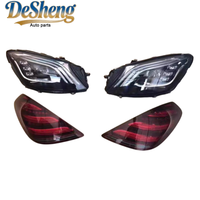 Plug-and-play; untuk Mercedes-Benz S320, S350, S400 Upgrade ke S450, S500 Body Kit, Bumper Mobil dengan Grille, Lampu Depan LED, Terjangkau