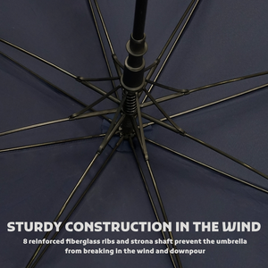 Personalidad Sublimación Promocional A prueba de viento Logotipo personalizado Color Barato Pongee Automático Recto Grandes Paraguas de golf - Product Image 5