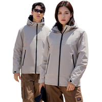 Chaqueta de lona impermeable informal de moda para hombre, nuevo abrigo para parejas, funciones protectoras transpirables a prueba de manchas, teñido liso