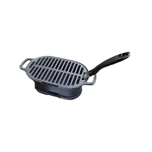 Pre-seasoned <strong>Mini</strong> <strong>Charcoal</strong> <strong>Grill</strong> Outdoor Portable Small <strong>Charcoal</strong> <strong>Grill</strong> and Tabletop Cast Iron Skillet - Product Image 5