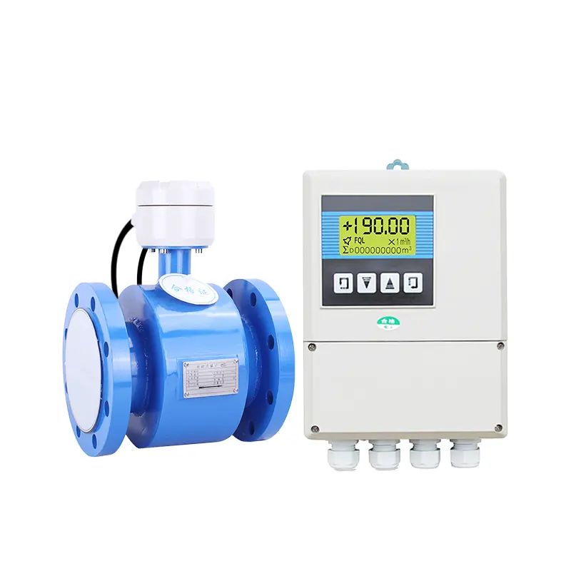 Medidor de flujo de agua de alta precisión, medidor de flujo electromagnético de grado alimenticio industrial de 4-20ma, salida IP67