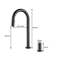 Robinet de cuisine commercial à double trou avec mitigeur escamotable pour évier caché, certifié CUPC