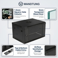 Rack de serveur OEM/ODM pour centre de données 4U 6U 9U 12U, armoire réseau murale 19 pouces