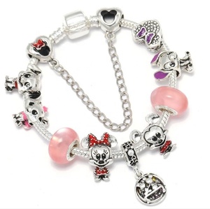 Bracelet à breloques pour chien et chat, filles, micro, clé, souris, bracelets de dessin animé - Product Image 1
