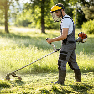 หมวกป้องกันสำหรับตัด<span class=keywords><strong>หญ้า</strong></span>สำหรับงานสวน <span class=keywords><strong>หน้ากาก</strong></span>ป้องกันเครื่อง<span class=keywords><strong>ตัด</strong></span><span class=keywords><strong>หญ้า</strong></span>แบบลวดเหล็กสีเหลือง - Product Image 2