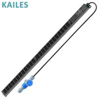KAILES (KLS) Série PDU Basique 32A Monophasé 24 Bits C39 AC Vertical en Tôle Noire – Racks de Distribution d'Énergie Économiseurs d'Espace