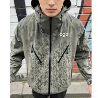 Veste Unisexe Personnalisée à Capuche Imprimée Réactive à l'Eau, Respirante et Fine, pour Sports d'Hiver, Ski et Streetwear, avec Fermeture Éclair