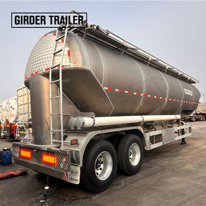 รถพ่วงบรรทุกสินค้าแบบถัง 2 เพลา 3 เพลา สำหรับบรรทุกแป้ง รถพ่วงไซโลซีเมนต์แบบตุรกี รถพ่วงบรรทุกซีเมนต์แบบถังขนาด 50 ตัน - Product Image 2