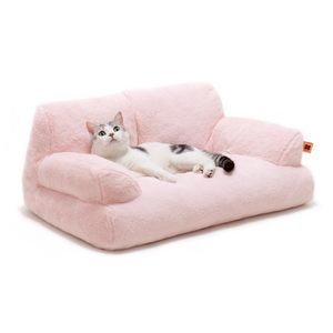 Divano per animali domestici lavabile di lusso-letto in finta pelliccia di coniglio e divano per cani, copertura rimovibile e Anti-fondo per cani e gatti