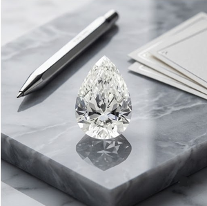 Créations de bijoux : Pierre blanche lâche en forme de poire de 10,04 carats, taille brillant, avec un éclat exceptionnel pour la fabrication de bijoux raffinés - Product Image 2