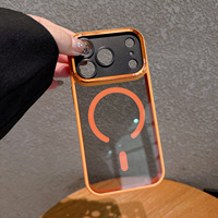 Étui de téléphone antichoc et résistant aux chutes en PC+TPU avec support magnétique de luxe pour iPhone 11/12/13/14/15/16/17 Pro Max