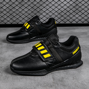 Zapatillas de levantamiento de pesas de alta calidad para hombre, con logo personalizado, para culturismo, powerlifting, gimnasio, sentadillas y peso muerto, de PU. - Product Image 5
