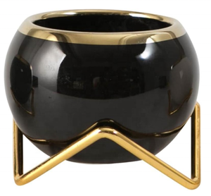 Vaso per <span class=keywords><strong>Piante</strong></span> Succulente in Ceramica Moderno e Carino con Struttura in Metallo, Elegante, Durevole ed Ecologico - Product Image 2