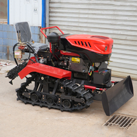 Tracteur à chenilles multifonctionnel à double usage pour les exploitations agricoles en zones humides et sécheres, 25/35 CV, transmission par engrenages avec moteur et alternateur