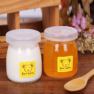 Garrafa de Suco de Vidro Transparente de 100ml, Garrafa Vazia para Leite e Bebidas de Frutas com Tampa Plástica - Product Image 3