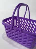 Panier d'épicerie en plastique durable et écologique avec poignées réglables pour supermarché, magasin de détail, OEM personnalisé, marque MTK