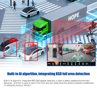 Système d'enregistrement vidéo mobile 4G WIFI GPS 1080P 10,1 pouces avec écran tactile panoramique 360° 4CH AI, kits de système d'enregistrement vidéo mobile, écran IPS étanche, carte SD MDVR