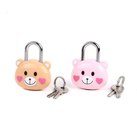 Mini cadenas mignon en forme d'ours, cadenas en métal pour cadeau, valise, armoire, cadenas en laiton