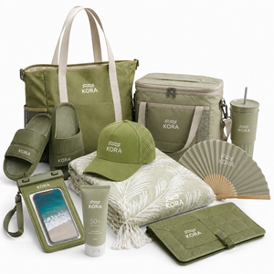 Summer Promotional Gift Set Beach <b>Tote</b> Bag Sports Cap Waterproof Pouch and Cooler Bag for Outdoor Branding - Product Image 1