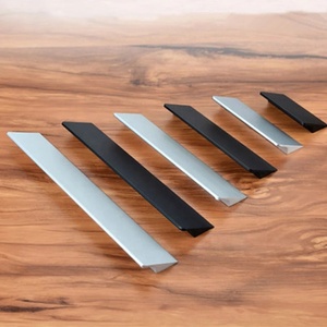 2025-2026 Kosin China Foshan Factory Aluminium Solid Handle Furniture Hardware <strong>Black</strong> Aluminium Solid Handle / <strong>Black</strong> and Silver - Product Image 1