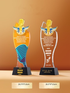 Thiết Kế Mới Pha Lê Trophy Cup Giải Thưởng Nhảy Múa Âm Nhạc Và Microphone Trophy Bộ Phận Trang Trí Nội Thất Cá Nhân Màu Sắc Pha Lê Trophy Giải Thưởng - Product Image 6
