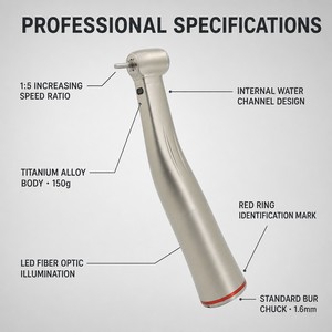 Kit <span class=keywords><strong>de</strong></span> Micromotor Dental <span class=keywords><strong>de</strong></span> Baja Velocidad con Contra-ángulo y Pieza Recta para Clínica Dental CE OEM - Product Image 4
