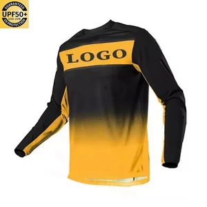 เสื้อยืดแขนยาวผู้ชาย พิมพ์โลโก้ได้ ระบายอากาศ แห้งเร็ว ป้องกันรังสียูวี UPF 50 สำหรับขี่มอเตอร์ไซค์และแข่งรถ - Product Image 6