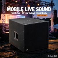 Leon-audio IMPACTO-21SUB Caisson de basses actif en bois de 21 pouces, puissance maximale de 4800 W, système audio professionnel pour scène