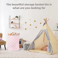 Grand panier à linge pliable, imperméable et léger avec poignées, rangement portable et pliable pour la salle de bain et la literie