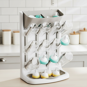 Plastic Wall-Mounted Non-Folding Multi-Layer Inverted Drain <strong>Rack</strong> <strong>Storage</strong> <strong>Rack</strong> for Baby <strong>Bottle</strong> Nipple Drying Household Use - Product Image 2