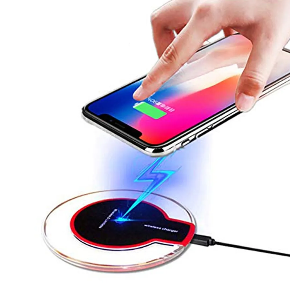 Factory Direct Price K9 Circular Handy Multifunction Smart Wireless Charger Station With Led Lamp For Samsung S21 iPhone