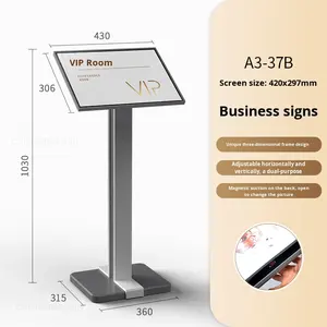 Support de signalisation vertical en acier inoxydable A3 écologique moderne pour affichage d'eau, support de signalisation publicitaire sur pied - Product Image 6