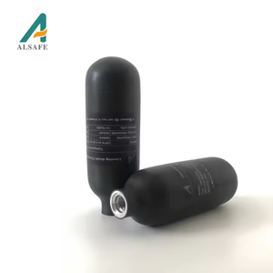 Serbatoio d'aria in materiale composito ALSAFE certificato CE 0.36L 0.48L 0.6L 0.3L 0.58L 300 Bar HPA <span class=keywords><strong>Bombola</strong></span> in fibra di carbonio con filettatura M18*1.5 - Product Image 2
