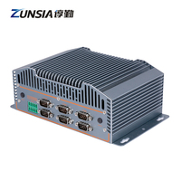 Mini PC Sin Ventilador Zunsia, 3 LAN POE, 6*Com, 12.ª Gen. N150 N305, 2*DDR5, 1*CAN/I2C, Visión Artificial, IOT EDGE, Carcasa de Ordenador Industrial X86