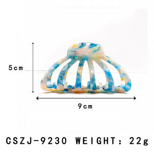 Pinzas para el Cabello de Acetato Multicolores con Textura Estilo Europeo y Americano, Accesorios para el Cabello de Acetato Únicos para Mujer, Venta al por Mayor. - Product Image 2