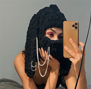 Balaclava personnalisé 1 trou S9245, nouvelle collection de vêtements de styliste <span class=keywords><strong>Sexy</strong></span> pour filles, cache-maillot tricoté au Crochet, Balaclava pour femmes - Product Image 5